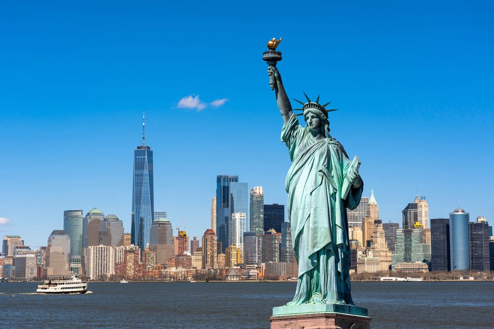 Estátua da liberdade nos Estados Unidos