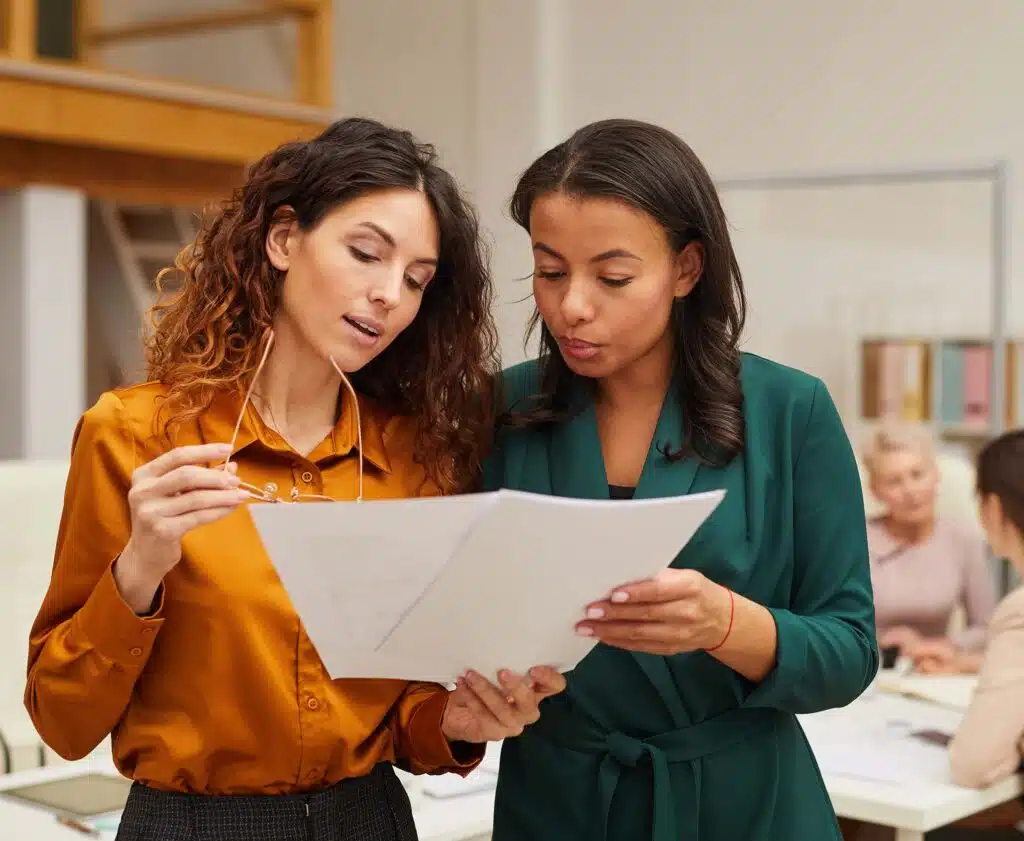 Consultant providing in-person assistance
